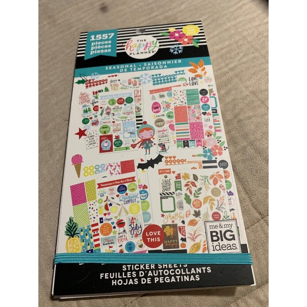 Erin‎ Condren The Happy Planner Seasonal Sticker Book 1557 pieces 90% complete